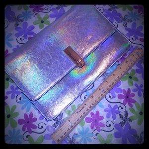 Holographic Silver Express Clutch